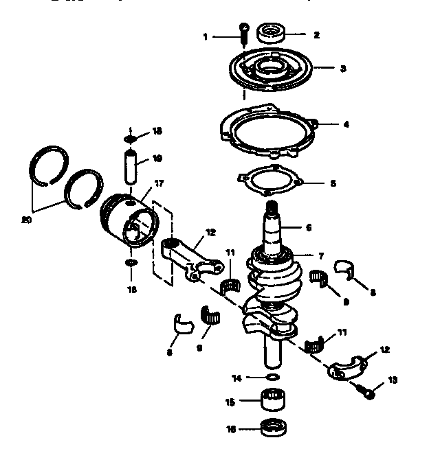 Crankshaft and piston