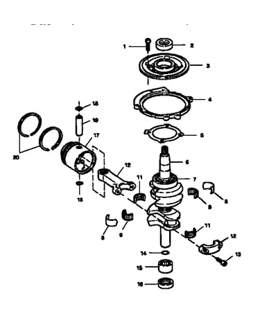 Crankshaft and piston