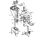 Craftsman 225581495 motor leg and swivel bracket diagram