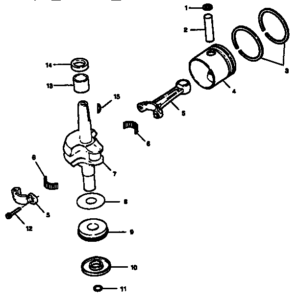 Crankshaft and piston