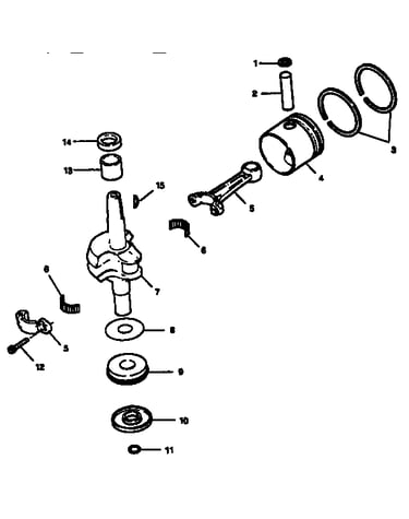 Crankshaft and piston