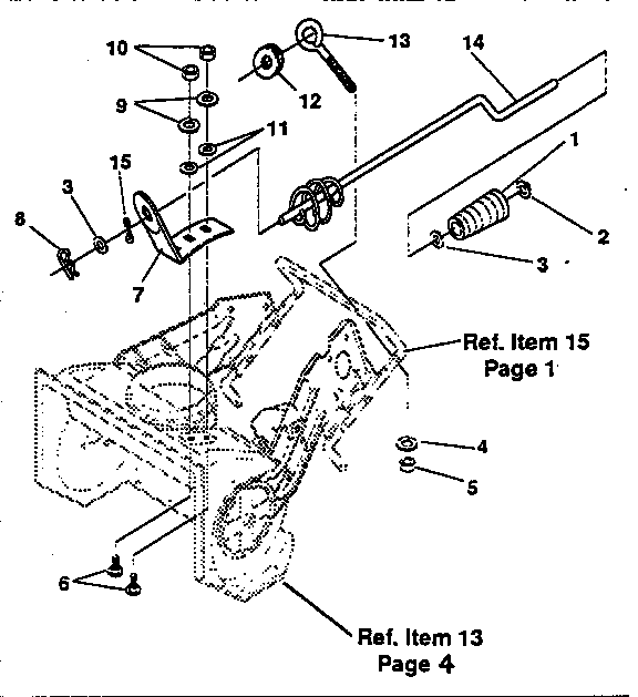 Chute control rod repair parts