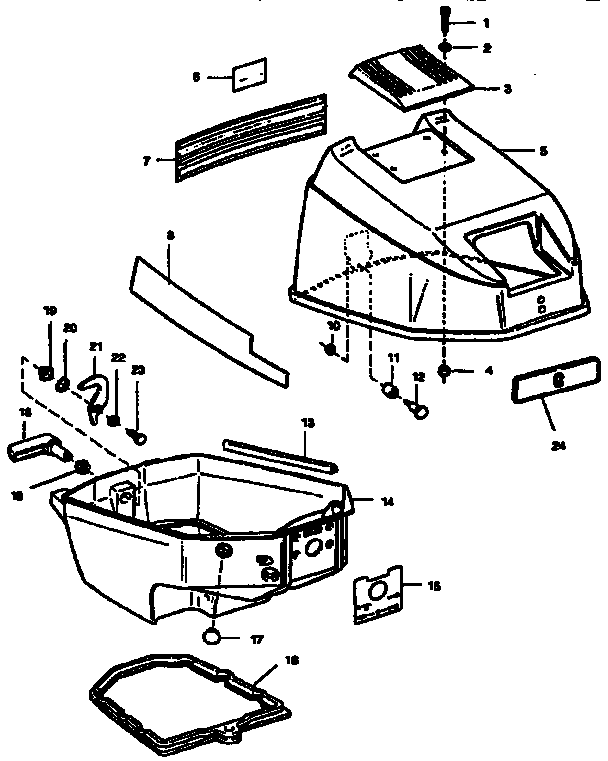Engine cover and support plate