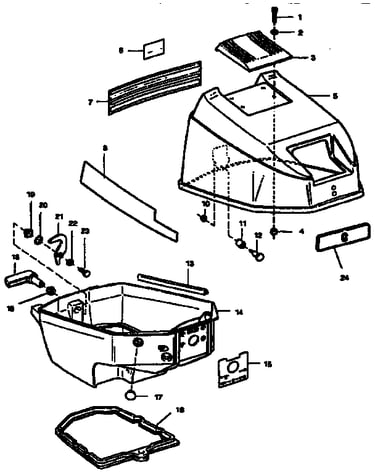 Engine cover and support plate