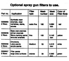 Craftsman 15551 optional spray gun filters diagram