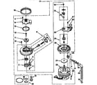Whirlpool DU8500XX4 pump and motor parts diagram