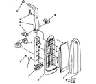 Kenmore 1163072490C bag housing and handle parts diagram