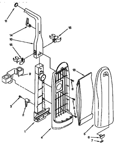 Bag housing and handle parts
