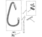Kenmore 1163072490C hose and attachment parts diagram