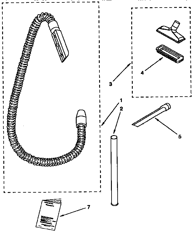Hose and attachment parts