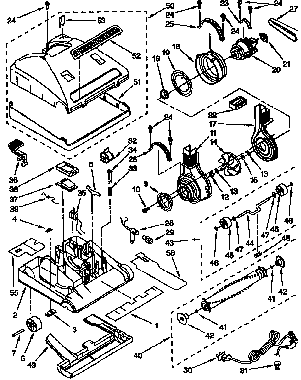 Nozzle and motor parts