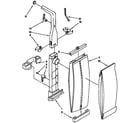 Kenmore 1163032490C bag housing and handle parts diagram