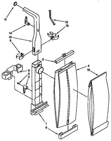 Bag housing and handle parts