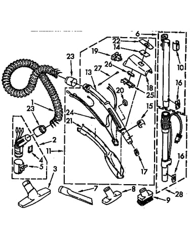 Hose and attachment parts