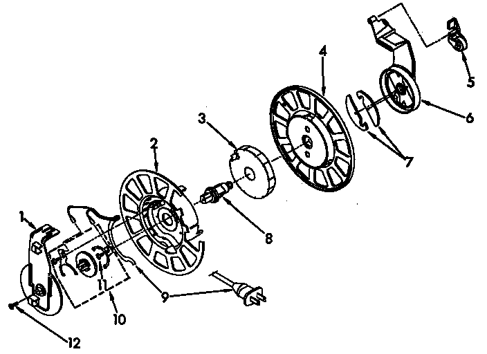 Power cord reel parts