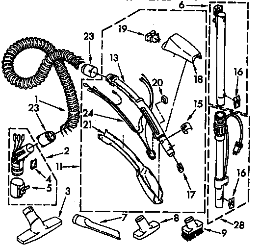 Hose and attachment parts
