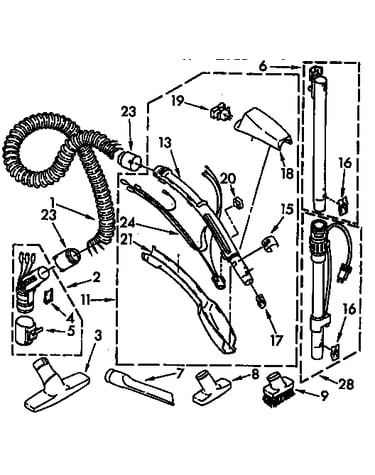 Hose and attachment parts