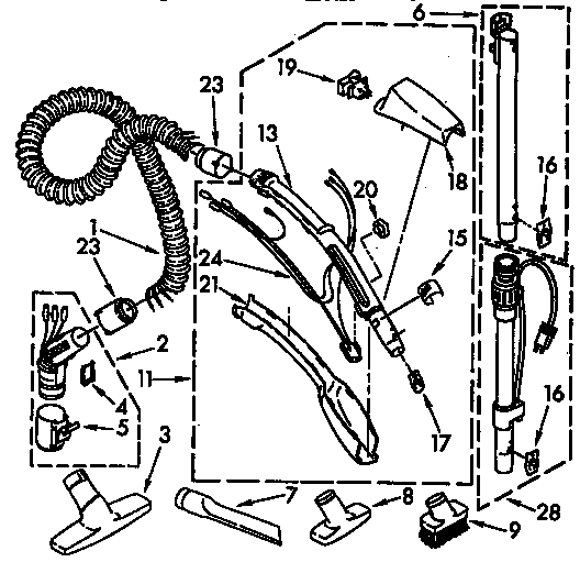 Hose and attachment parts