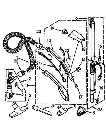 Hose and attachment parts
