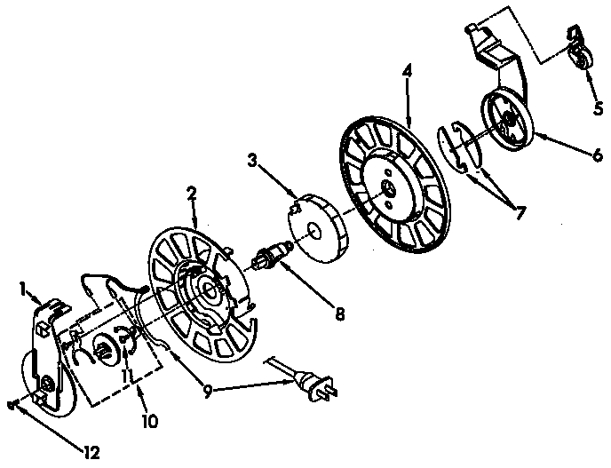 Power cord reel parts