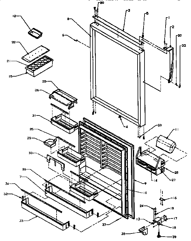 Refrigerator door