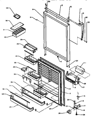 Refrigerator door