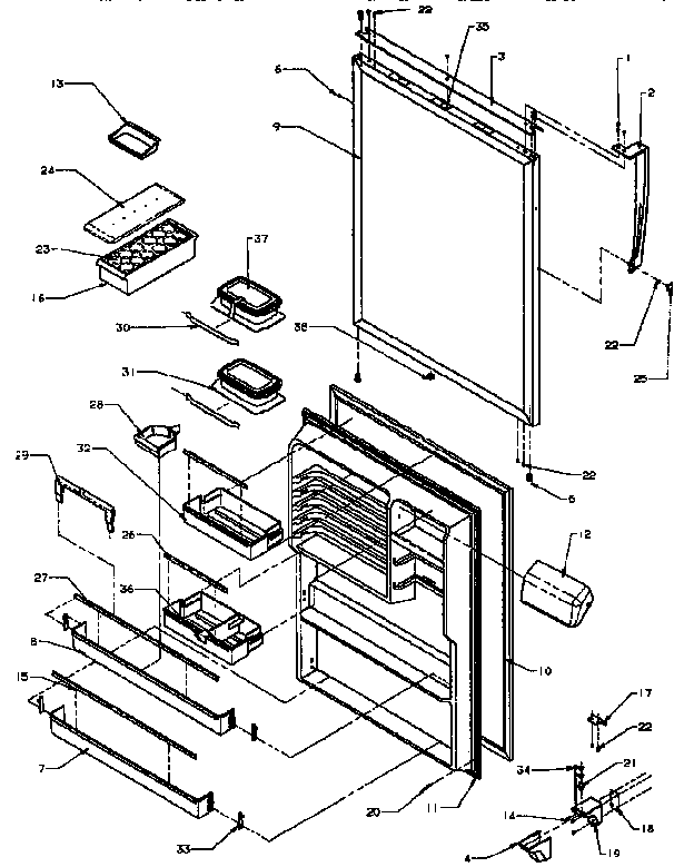 Refrigerator door