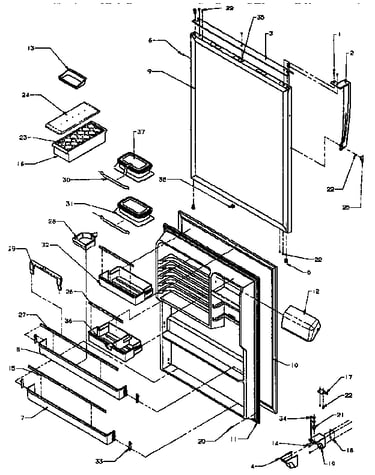 Refrigerator door