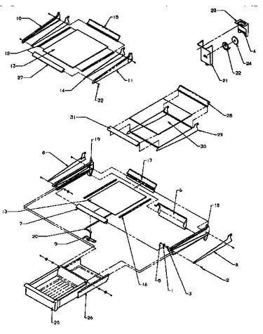 Cabinet shelving