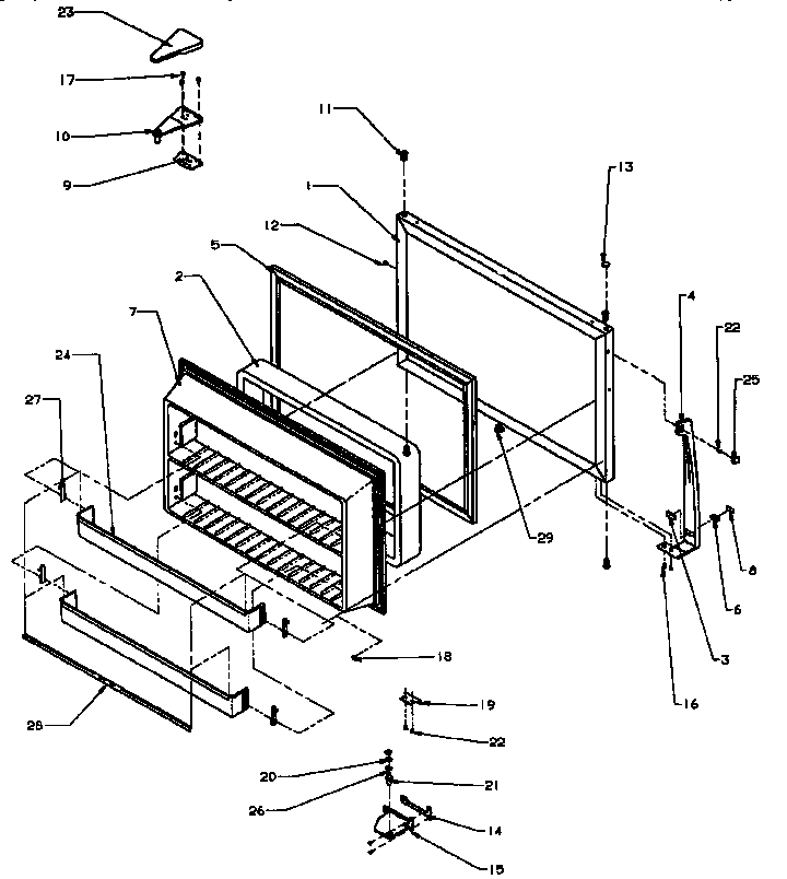 Freezer door