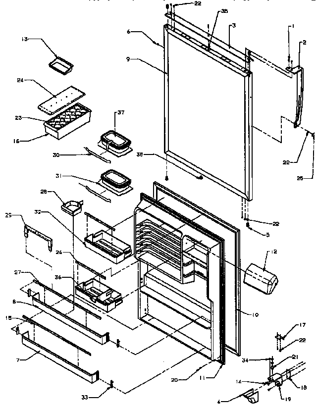 Refrigerator door