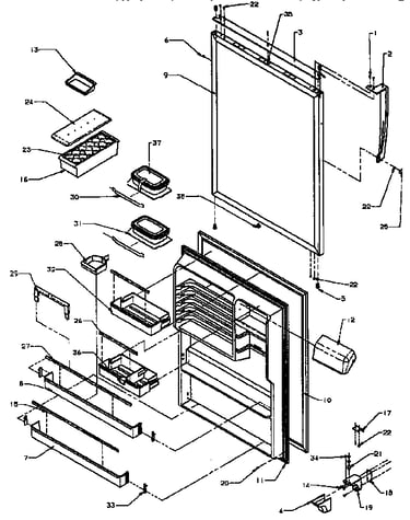 Refrigerator door