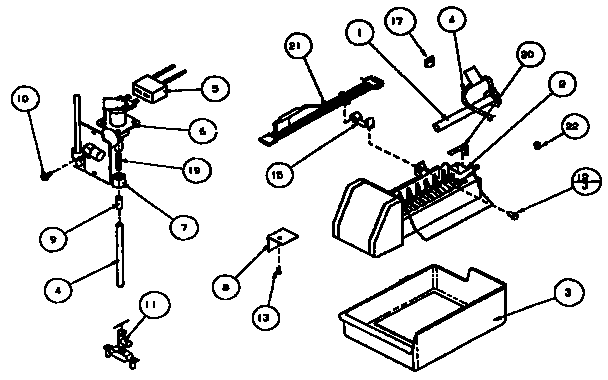 Add-on ice maker assembly