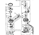 Whirlpool DU8950XY2 pump and motor parts diagram
