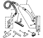 Kenmore 1163260390C hose and attachment parts diagram