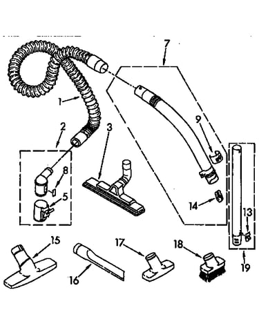 Hose and attachment parts