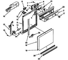 Whirlpool DU8700XY5 frame and console parts diagram