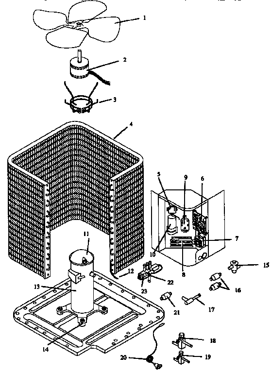 Heat pump outdoor sections - functional parts