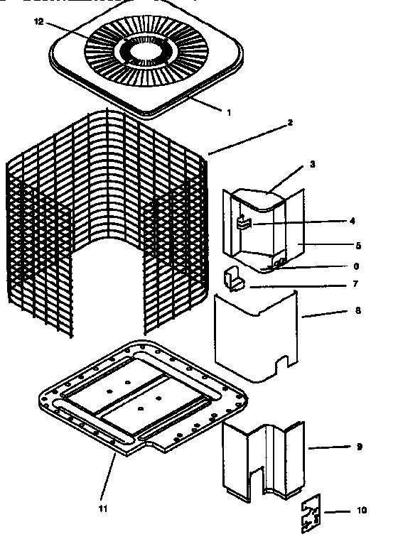 Heat pump outdoor sections - non-functional parts