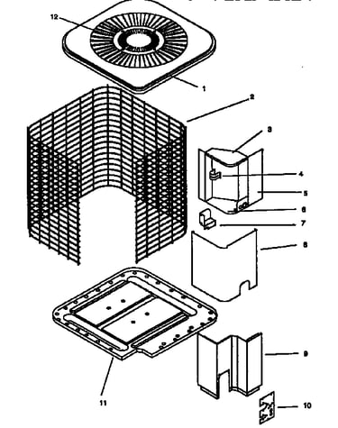 Heat pump outdoor sections - non-functional parts