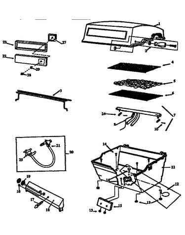 Grill head parts