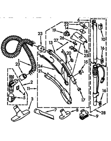 Hose and attachment parts