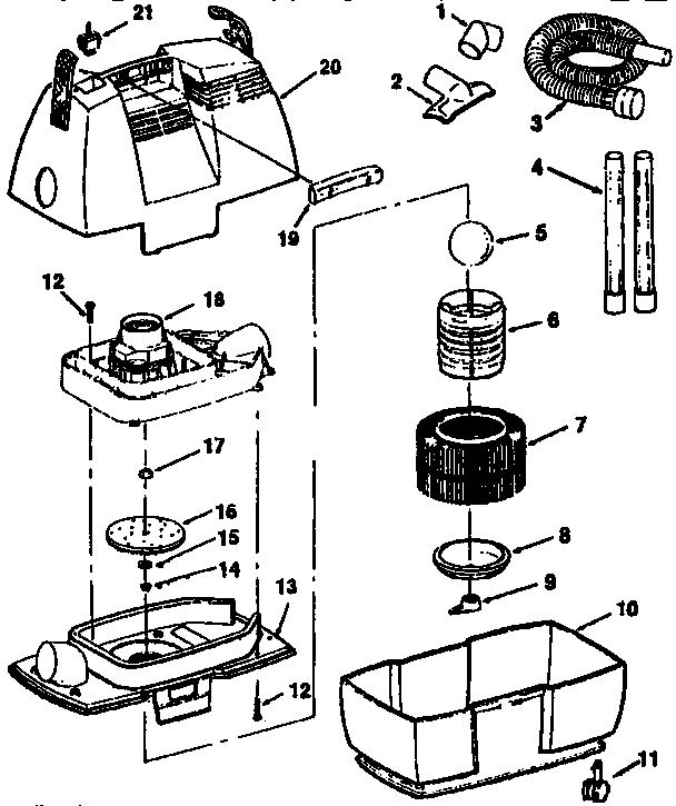 3-gallon portable wet/dry vac