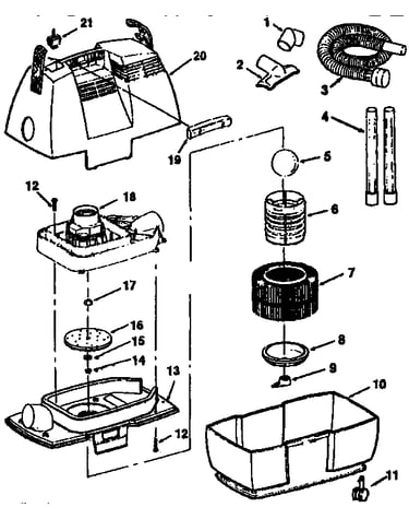 3-gallon portable wet/dry vac