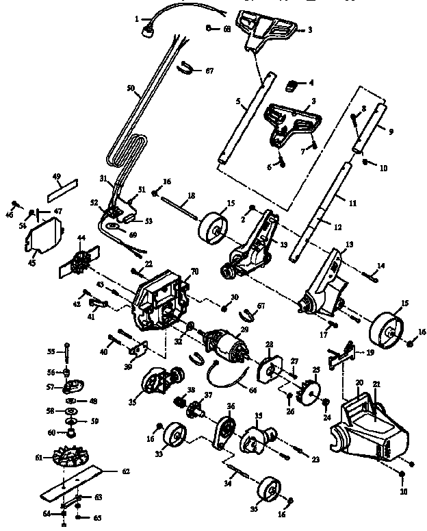 SEARS ELECTRIC EDGER REPAIR PARTS