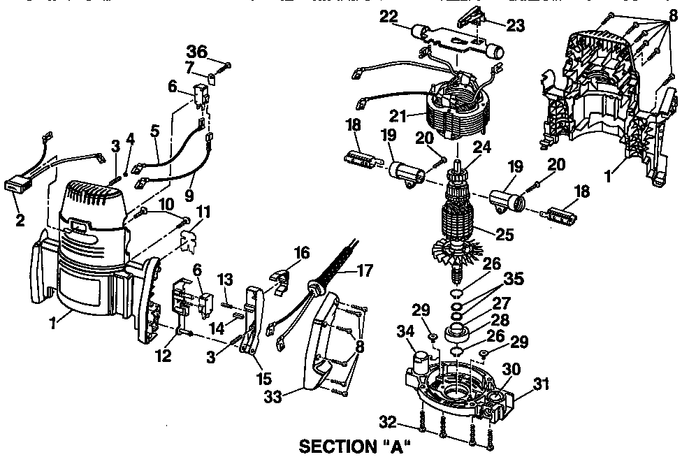 Armature and housing assembly