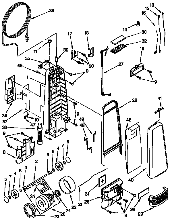Dust copartment parts