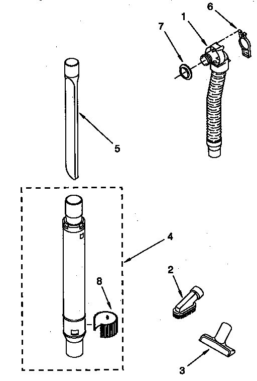 Hose and attachment parts