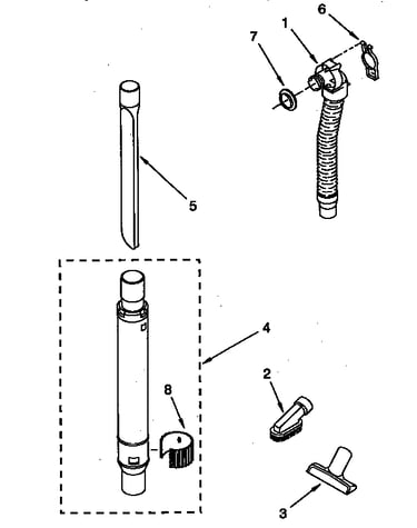 Hose and attachment parts