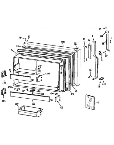 Freezer door